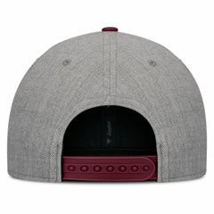 Los Angeles Angels Elements Felt Chainstitch Snapback Hat - Gray/Maroon