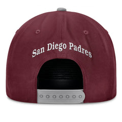 San Diego Padres Front Office Snapback Hat - Wine