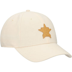 Houston Astros Front Office Leather Patch Adjustable Hat - Cream