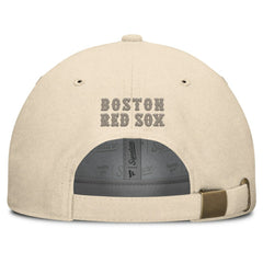 Boston Red Sox Front Office Leather Patch Adjustable Hat - Cream