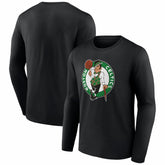 Boston Celtics Primary Logo Long Sleeve T-Shirt - Black on sale