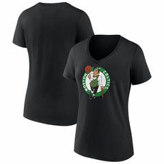 Boston Celtics Women's Primary Logo V-Neck T-Shirt - Black outlet