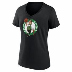 Boston Celtics Women's Primary Logo V-Neck T-Shirt - Black outlet