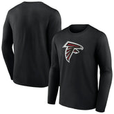 Atlanta Falcons Primary Logo Long Sleeve T-Shirt - Black sale