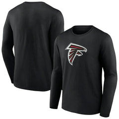 Atlanta Falcons Primary Logo Long Sleeve T-Shirt - Black sale