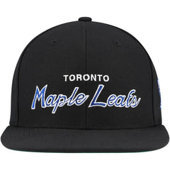Toronto Maple Leafs Mitchell & Ness Core Team Script 2.0 Snapback Hat Black