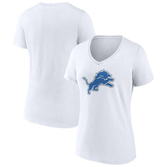 Detroit Lions Women's Primary Logo V-Neck T-Shirt - White online