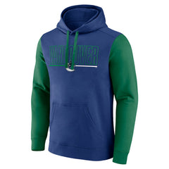 Vancouver Canucks Logo Athletic Deliver Fleece Pullover Hoodie Blue