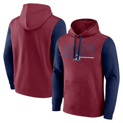 Colorado Avalanche Logo Athletic Deliver Fleece Pullover Hoodie Burgundy
