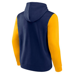 Nashville Predators Logo Athletic Deliver Fleece Pullover Hoodie Navy