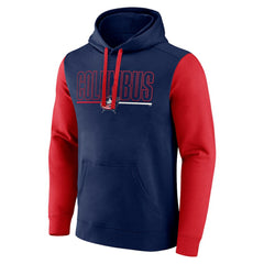 Columbus Blue Jackets Logo Athletic Deliver Fleece Pullover Hoodie Navy