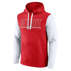 Detroit Red Wings Logo Athletic Deliver Fleece Pullover Hoodie Red