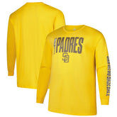 San Diego Padres Profile Big & Tall Two-Hit Long Sleeve T-Shirt - Gold