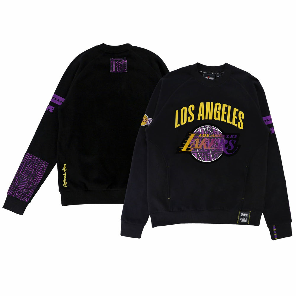 Los Angeles Lakers NBA x Two Hype Unisex Culture & Hoops Heavyweight Pullover Sweatshirt - Black cheap
