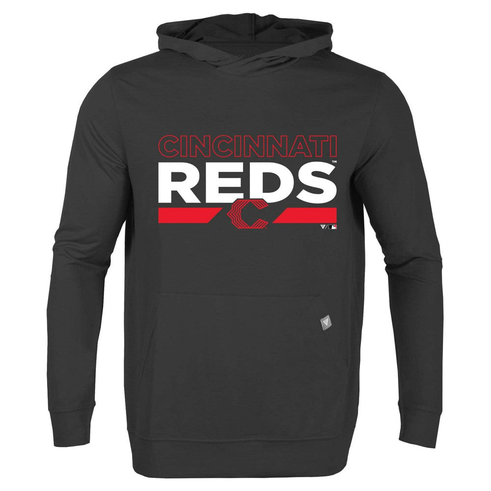 Cincinnati Reds Levelwear City Connect Relay No Hitter Pullover Hoodie - Black