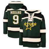 Mike Modano Dallas Stars '47 Retired Player Name & Number Lacer Pullover Hoodie Green