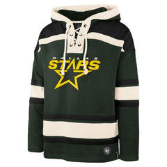 Mike Modano Dallas Stars '47 Retired Player Name & Number Lacer Pullover Hoodie Green