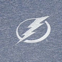 Tampa Bay Lightning Antigua White Logo Hunk Quarter-Zip Pullover Heather Navy