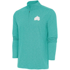 Colorado Avalanche Antigua White Logo Hunk Quarter-Zip Pullover Heather Aqua