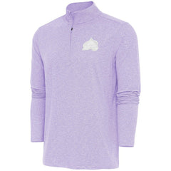 Colorado Avalanche Antigua White Logo Hunk Quarter-Zip Pullover Lavender