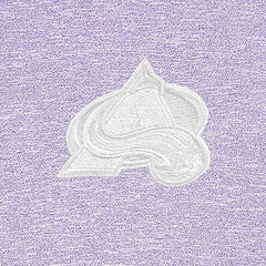 Colorado Avalanche Antigua White Logo Hunk Quarter-Zip Pullover Lavender