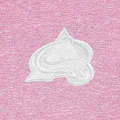 Colorado Avalanche Antigua White Logo Hunk Quarter-Zip Pullover Pink