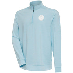 Boston Bruins Antigua White Logo Bright Quarter-Zip Pullover Powder Blue