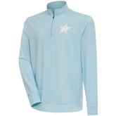 Dallas Stars Antigua White Logo Bright Quarter-Zip Pullover Powder Blue