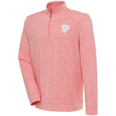 Pittsburgh Penguins Antigua White Logo Bright Quarter-Zip Pullover Coral