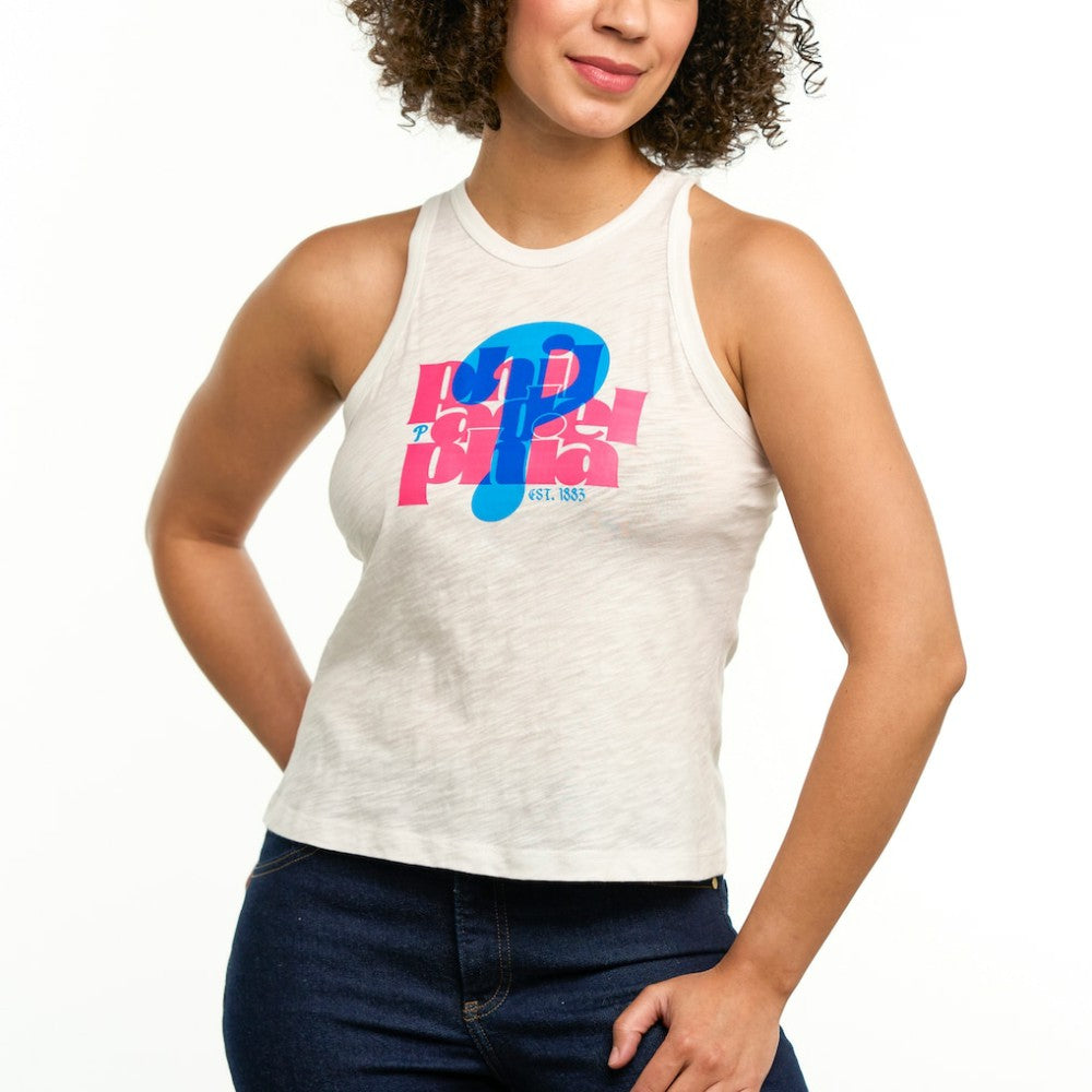 Philadelphia Phillies Lusso Women's Lourdes Tank Top - White