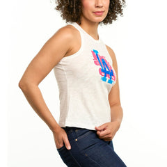 Los Angeles Dodgers Lusso Women's Lourdes Tank Top - White