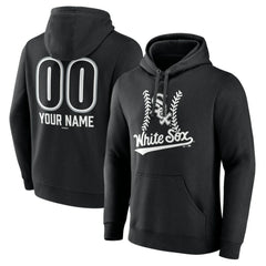 Chicago White Sox Personalized Name & Number Fastball Pullover Hoodie - Black