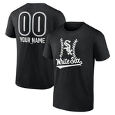 Chicago White Sox Personalized Name & Number Fastball T-Shirt - Black