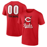 Cincinnati Reds Personalized Name & Number Fastball T-Shirt - Red