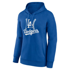 Los Angeles Dodgers Women's Personalized Name & Number Fastball Pullover Hoodie - Royal