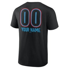 Miami Marlins Personalized Name & Number Fastball T-Shirt - Black