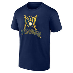 Milwaukee Brewers Personalized Name & Number Fastball T-Shirt - Navy