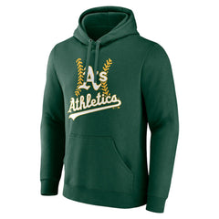 Athletics Personalized Name & Number Fastball Pullover Hoodie - Green