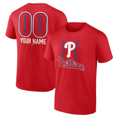 Philadelphia Phillies Personalized Name & Number Fastball T-Shirt - Red