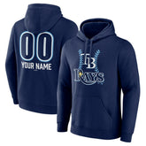 Tampa Bay Rays Personalized Name & Number Fastball Pullover Hoodie - Navy