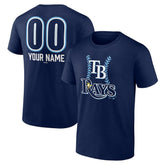 Tampa Bay Rays Personalized Name & Number Fastball T-Shirt - Navy