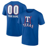 Texas Rangers Personalized Name & Number Fastball T-Shirt - Royal