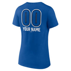 Toronto Blue Jays Women's Personalized Name & Number Fastball V-Neck T-Shirt - Royal