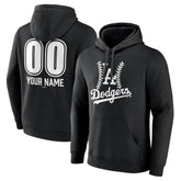 Los Angeles Dodgers Personalized Name & Number Fastball Pullover Hoodie - Black