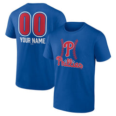 Philadelphia Phillies Personalized Name & Number Fastball T-Shirt - Royal