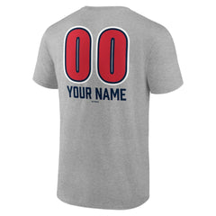 Boston Red Sox Personalized Name & Number Fastball T-Shirt - Heather Gray