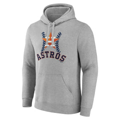 Houston Astros Personalized Name & Number Fastball Pullover Hoodie - Gray