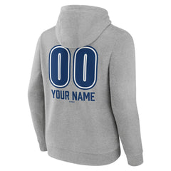 Los Angeles Dodgers Personalized Name & Number Fastball Pullover Hoodie - Gray