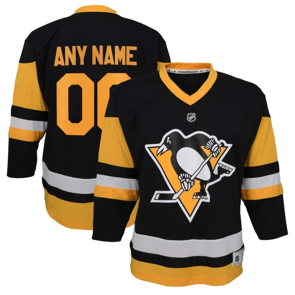 Pittsburgh Penguins Youth Home Replica Custom Jersey Black