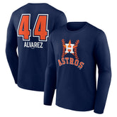 Yordan Alvarez Houston Astros Fastball Player Name & Number Long Sleeve T-Shirt - Navy